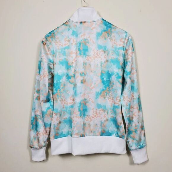 Umbro Watercolor Print Jacket Womans Size XS White Peach Blue Full Zip - Picture 6 of 10